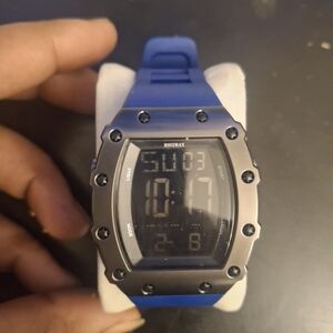 Digital Sport Watch With Blue Band